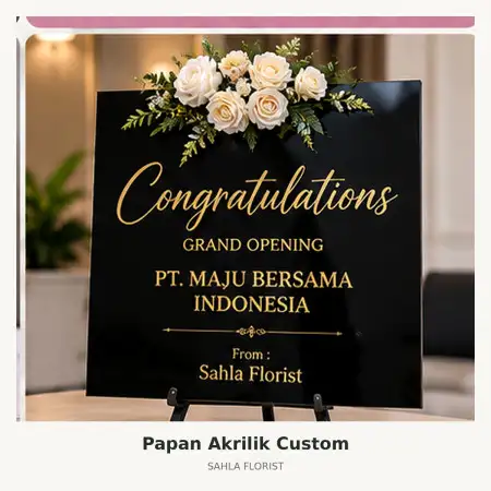 Papan Bunga Akrilik Krembangan